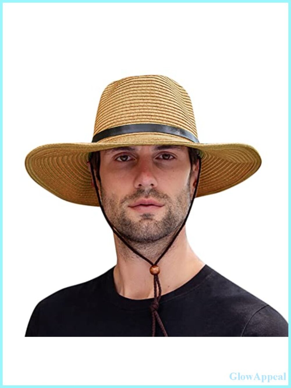 Foldable Wide Brim Straw Cowboy Sun Hat for Sun Protection Outdoor